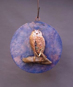 Relief - Owl with purple moon